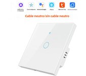 Smart EU Touch Sensor Switch Switches LED Crystal Glass Panel Wall Lamp Light Switch 1/2/3/4Gang No Neutral Wire APP Control
