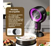 Purificador de Aire de Mesa with Iones Negativos | Extractor de Humo Mini Portátil para Cocina | Eliminate Olores y Bacterias | Tecnología Silenciosa USB Recargable | Ideal para Apartamentos y Oficinas