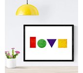 Nacnic Poster Con Letras De Amor. Lámina Love, Con Letras Coloridas. Posters De Amor Y Pareja Para Decorar Interiores.