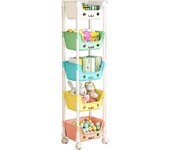 Toy Storage Trolley Bookshelf Snack Rack For Children Storage Organizer Bathroom Accessories Closet Organizer Kitchen Storage