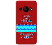 Tumundosmartphone Funda Silicona Líquida Roja para Xiaomi Redmi A3 diseño Agua Dibujos