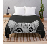 Black Cat Soft Throw Blanket Microplush Warm Blankets Lightweight Tufted Fuzzy Flannel Fleece Throws Blanket for Bed Sofa Couch