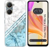 Tumundosmartphone Funda Silicona para Vivo Y03 / Y28s 5G diseño Mármol 02 Dibujos