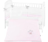 Conjunto jogo de cama bordado 6pçs 60x120cm Kikka Boo Dream Big Rosa