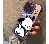 Miniso Sanrio Lovely Butt Pochacco Phone Case For iphone16 15 14 13 PRO MAX 11 12 PRO 8 PLUS Anti Drop Silica Gel Y2k Phone Case