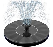 Bomba de Fuente solar para Baño de Pájaros de 16 cm, Fuente solar con 6 Boquillas, Bomba de Fuente solar float Independiente para Baño de Pájaros, Jardín, Estanque, piscina, exterior