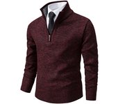 Autumn Winter Men's Sweatshirt Warm Pullover Solid Color Half Zipper Casual Sweater Fleece Long Sleeve Men's Sweatshirts Top