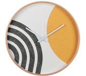 Adda Home Reloj Pared Metal Blanco 40x4,5x40 Cm - Decoración Funcional y Elegante