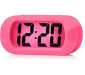 Reloj despertador digital de viaje con función de repetición y luz nocturna: relojes despertadores sencillos y fáciles de configurar para la mesita de noche de los niños - Sonido ascendente