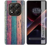 Tumundosmartphone Funda Silicona para Xiaomi Poco X7 5G diseño Madera 10 Dibujos