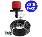 Suinga Tubería Goteo 16mm 100m + 300 Goteros Regulables