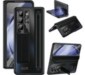 With Touch Pen Case for Samsung Galaxy Z Fold 6 5 4 FOLD6 Slim Hinge Folding Cover Kickstand Full Protection Tempered Glass Film
