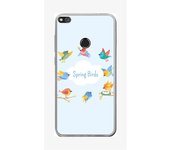 Tumundosmartphone Funda Gel Tpu para Huawei P8 Lite 2017 Diseño Spring Birds Dibujos