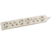 Phasak - regleta bn 0964 - entrada iec - salida 4xschuko + 4xeuro - cable 1.5m - blanca