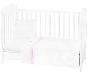 Conjunto jogo de cama bordado 3pçs 60x120cm Kikka Boo Dream Big Rosa