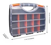 15 Hole Portable Tool Parts Organizer Box Screw Storage Box Small Parts Hardware Tool Screwdriver Auto Repair Tool Box