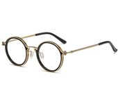 Retro Round Anti Blue Light Glasses Men Women Office Computer Goggles Metal Frame