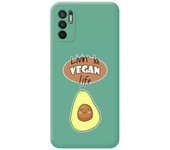 Funda Silicona Líquida Verde para Xiaomi Redmi Note 10 5G / POCO M3 Pro 5G diseño Vegan Life Dibujos