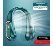 Ventilador de Cuello Portátil Sin Aspas , 5 Velocidades Regulables & Pantalla LED,Carga USB-C , Diseño Ultra Ligero,Silencioso