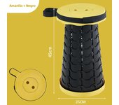 Portable Folding Stool Outdoor Retractable Adjustable Camping Chair Telescoping Stool for Fishing Beach Gardening Furniture