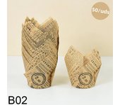 50pcs Newspaper Style Cupcake Liner Baking Cup For Wedding Birthday Party Tulip Muffin Cupcake Paper Cup Oilproof Cake Wrapper