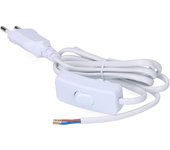 Conexión Eléctrica Con Interruptor 3A 1.5m 2x0.75mm Plana Blanca EDM