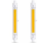 Led R7s 118 Mm 10 W Blanco Frío 6000 K, 1000 Lm, R7s J118 80 W 100 W Equivalente A Lámpara Halógena, No Regulable, R7s 118 Mm Slim Cob Led Bombilla Para Lámpara De Pared/Piso, Paquete De 2