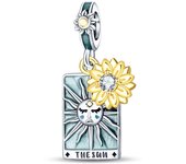Magic Tarot Series 925 Silver Lovers Stars Moon Sun Charms Beads Fit Pandora 925 Original Bracelets DIY Birthday Jewelry Gift