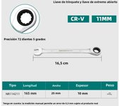 Combination Wrench Ratcheting Wrench Open end Spanner from 6 mm-24 mm Chrome Vanadium Steel, Long Pattern, Mirror Chrome Finish