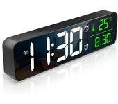Reloj de cabina LED, Relojes de escritorio Eléctricos con Espejo con fecha, Hora, Pantalla de temp
