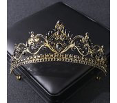 Baroque Crystal Crown Tiara Vintage Rhinestone Princess Prom Diadem Wedding Bride Hair Accessories Jewelry Party Women Headband