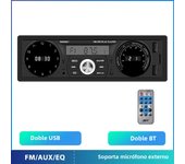 Podofo 1DIN Car Radio Stereo Player Remote Control Digital Bluetooth Audio Music Stereo 12V Car Radio MP3 Player USB/SD/AUX-IN