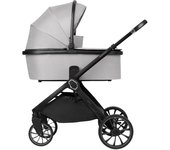 Carrito de bebé 2en1 con capazo Tifany Gris Claro Kikkaboo