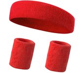 3PCs/set Mens Sports Headband Sweatband Stretch Elastic Outdoor Sport Sweat Headband Wristband Women Gym Running Tennis Headwrap