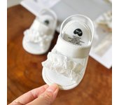 Infant Baby Girls Summer Sandals with Flower Soft Sole Newborn Toddler First Walker Crib Dress Shoes
