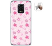 Tumundosmartphone Funda Gel Tpu para Xiaomi Redmi Note 9S / Note 9 Pro diseño Flores Dibujos