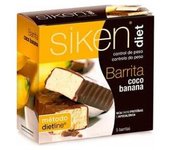 Siken Diet Barrita De Coco Con Banana, 5 Uds