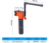 3-in-1 Fish Tank Filter Aquarium Submersible Water Pump AC220-240V Mini Filter Oxygen Air Pump for Small Aquarium Fish Tank