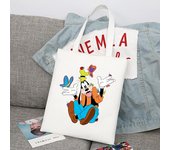 Disney A Goofy Movie Cartoon Large Capacity Canvas Shoulder Bag Women's Casual Tote Kids Student Handbag Shopping