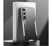 Shock Proof Case for Samsung Galaxy A55 35 25 15 05 52 51 4G 5G S24 23 22 21 20 Plus Ultra FE Brushed Metal Aluminum Armor Cover