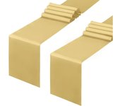 Paquete de 12 Caminos de Mesa de satén Deep Pink de 12x108 pulgadas, Caminos de Mesa para banquetes de Boda y Fiestas de cumpleaños