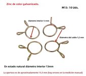 10/20/50pcs petrol hose spring clamps 5~14mm Zinc Plated Pipe Clips Fuel Line Petrol Pipe Fuel Hose Clamp for Motorcycle Boats
