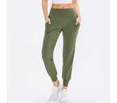 Pantalones de chándal de cintura alta para mujer, pantalón de chándal para correr, entrenamiento, cónico, para Yoga, informal