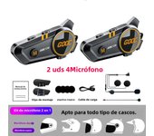 1/2x Music Interphone Bluetooth 5.3 Motorcycle Helmet Intercom Headset Waterproof 300m Intercomunicador Speaker Earphone