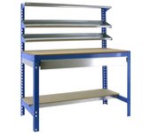 MESA DE TRABAJO SIMONWORK MOBILE BT1 BOX 1200 AZUL/MADERA 1520x1210x610 ESTANTERIAS SIMON