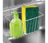 Soporte para esponja de cocina de acero inoxidable, soporte para esponja colgante para fregadero de cocina, caja de almacenamie