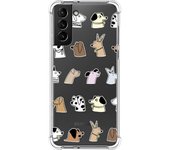 Tumundosmartphone Funda Silicona Antigolpes para Samsung Galaxy S21+ Plus 5G diseño Perros Dibujos