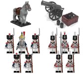 12Packs France vs British Plastic Army Mini Soldiers Bonaparte Minifigures Military SetRevolutionary War Union Battle Playset