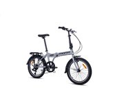 Moma Bikes - Vélo de Ville Pliant 20" - SHIMANO 7 Vitesses - Selle Comfort - Gris