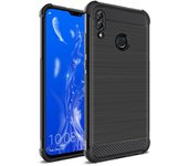Tumundosmartphone Funda Gel Tpu Anti-Shock Carbon Negra para Huawei Y9 2019